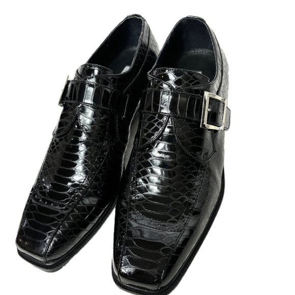 VTG Formal Faux Reptile Embossed Dress Blk Shoe Rare Zoot Suit OOAK NWOT main image 11